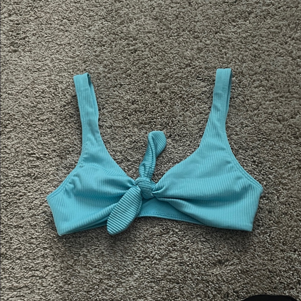 Hollister Blue Tie-Front Bathing Suit Top